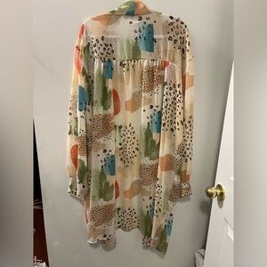 Vada Winter Multicolor & Print Kimono Duster